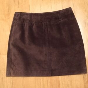 Leather /suede Brown Suede Mini Skirt almost new with silky/polyester lining